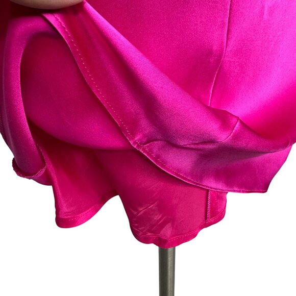 Vintage Y2K Jovani Fuchsia Silk Beaded Backless Cocktail Dress Size‎ 2 MobWife - Picture 16 of 16
